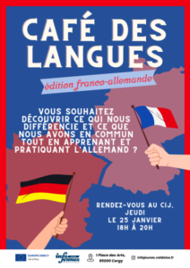 affiche du café des langues sur la solidarité franco-allemande